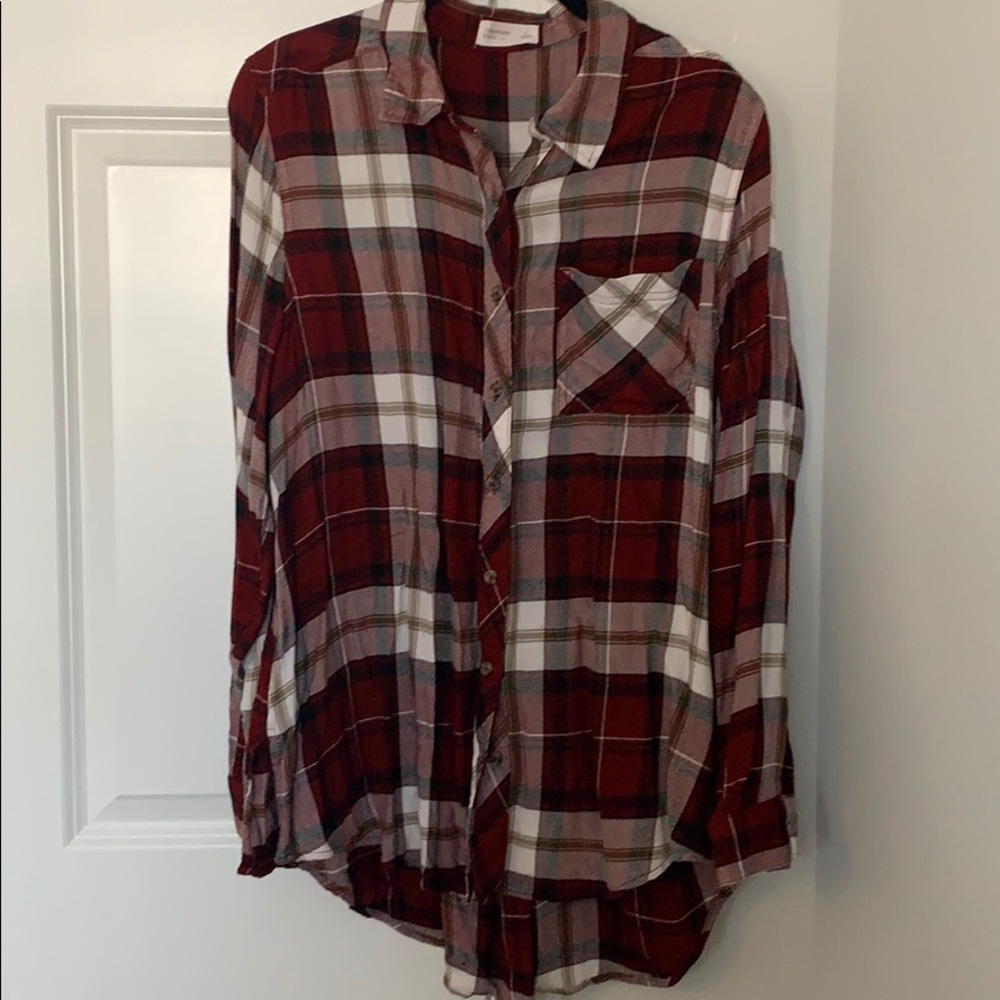 Maurices tieback plaid tunic